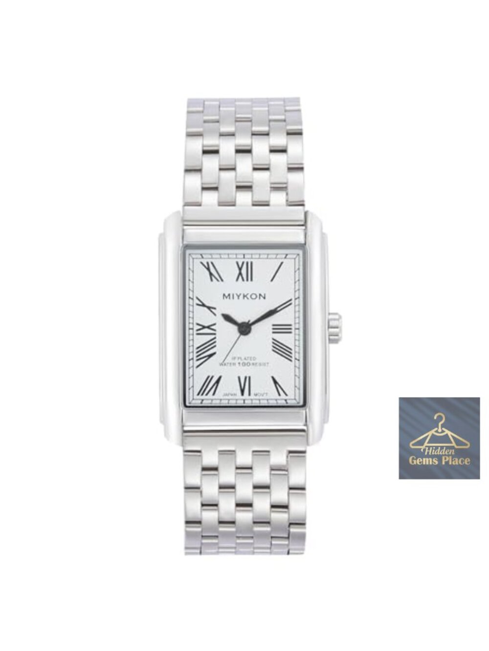 Men's Vintage Tank Dress Watch Stainless Steel Square Analog Quartz
